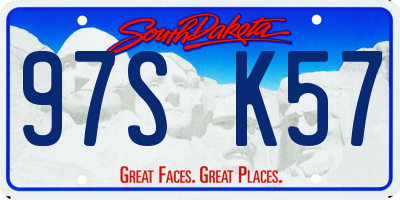 SD license plate 97SK57