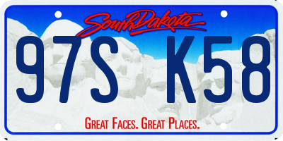 SD license plate 97SK58