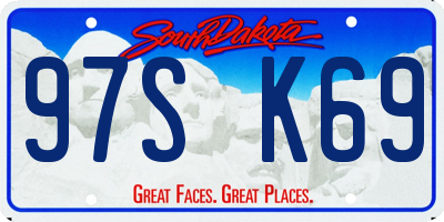 SD license plate 97SK69