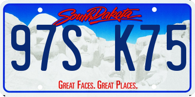 SD license plate 97SK75