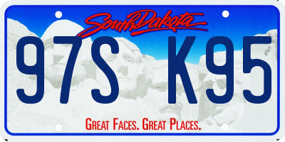 SD license plate 97SK95