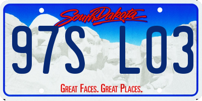 SD license plate 97SL03