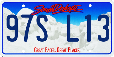 SD license plate 97SL13