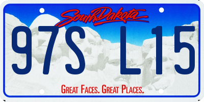 SD license plate 97SL15