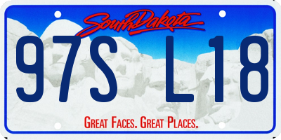 SD license plate 97SL18