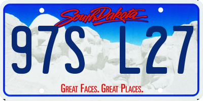 SD license plate 97SL27