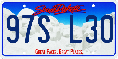 SD license plate 97SL30