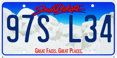 SD license plate 97SL34