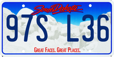 SD license plate 97SL36