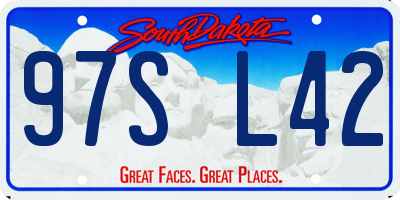 SD license plate 97SL42