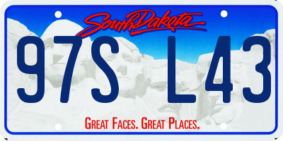 SD license plate 97SL43