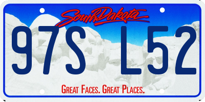 SD license plate 97SL52