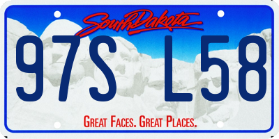 SD license plate 97SL58