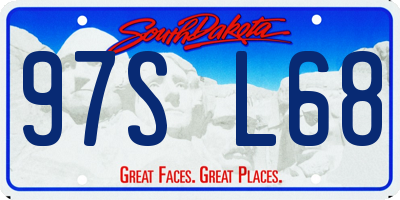 SD license plate 97SL68