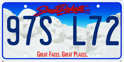 SD license plate 97SL72