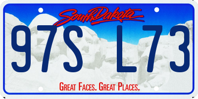 SD license plate 97SL73