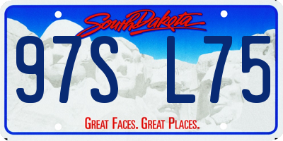 SD license plate 97SL75