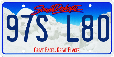 SD license plate 97SL80