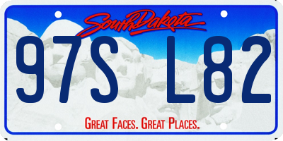 SD license plate 97SL82