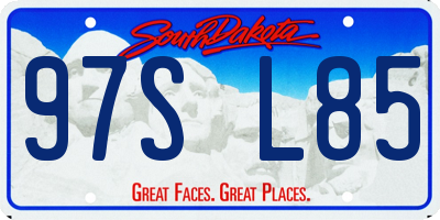 SD license plate 97SL85
