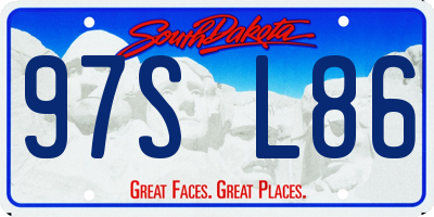 SD license plate 97SL86