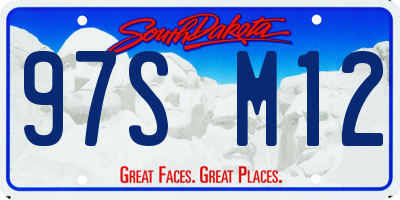 SD license plate 97SM12