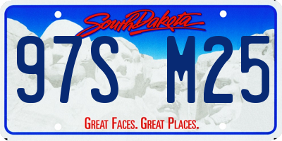 SD license plate 97SM25