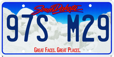 SD license plate 97SM29