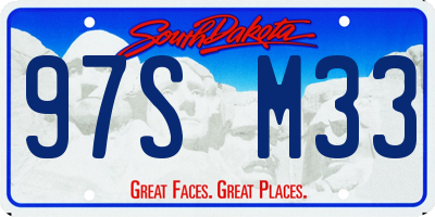 SD license plate 97SM33