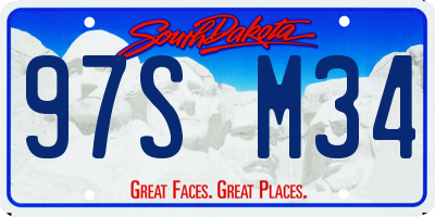 SD license plate 97SM34