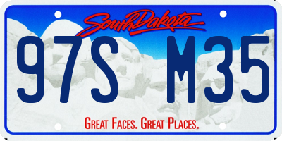 SD license plate 97SM35