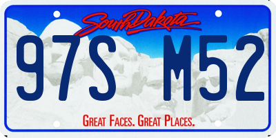 SD license plate 97SM52