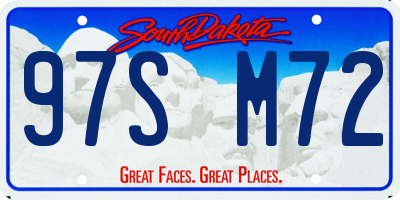 SD license plate 97SM72