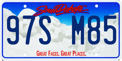 SD license plate 97SM85