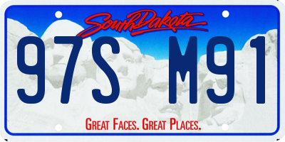 SD license plate 97SM91