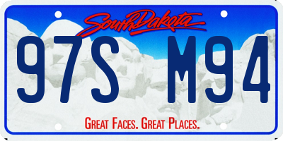 SD license plate 97SM94