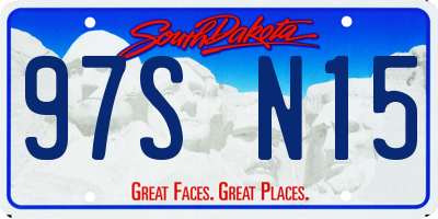 SD license plate 97SN15