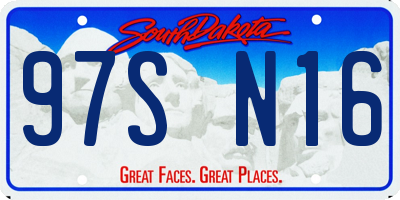 SD license plate 97SN16