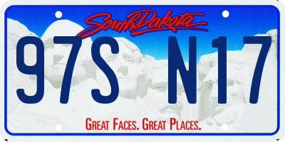 SD license plate 97SN17