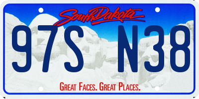 SD license plate 97SN38