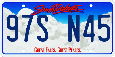 SD license plate 97SN45