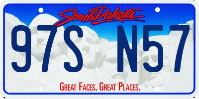 SD license plate 97SN57