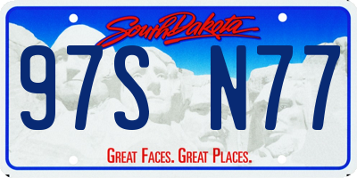 SD license plate 97SN77