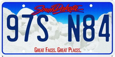 SD license plate 97SN84