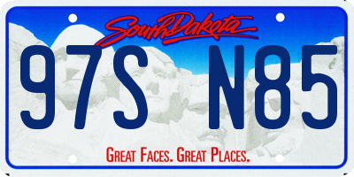 SD license plate 97SN85