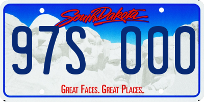 SD license plate 97SO00