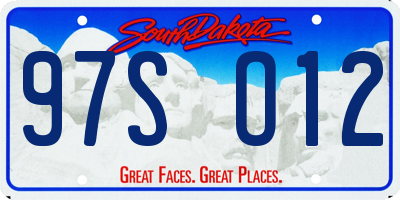 SD license plate 97SO12