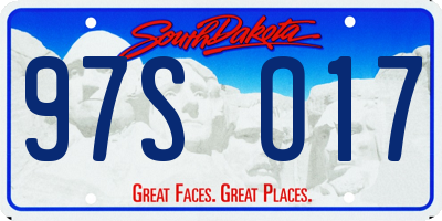 SD license plate 97SO17