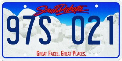 SD license plate 97SO21