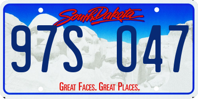 SD license plate 97SO47